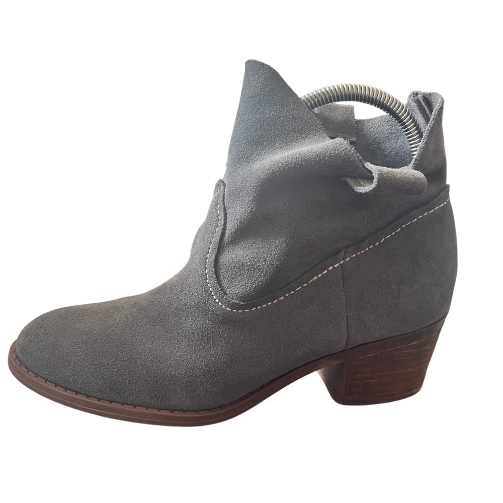 Carlos Santana Women's Gray Suede Leather Ankle Booties Western Cowgirl Sz8.5 - Picture 4 of 11
